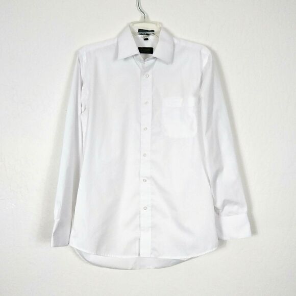 Amanti Men's Italian Style White Dress Shirt - Picture 1 of 4